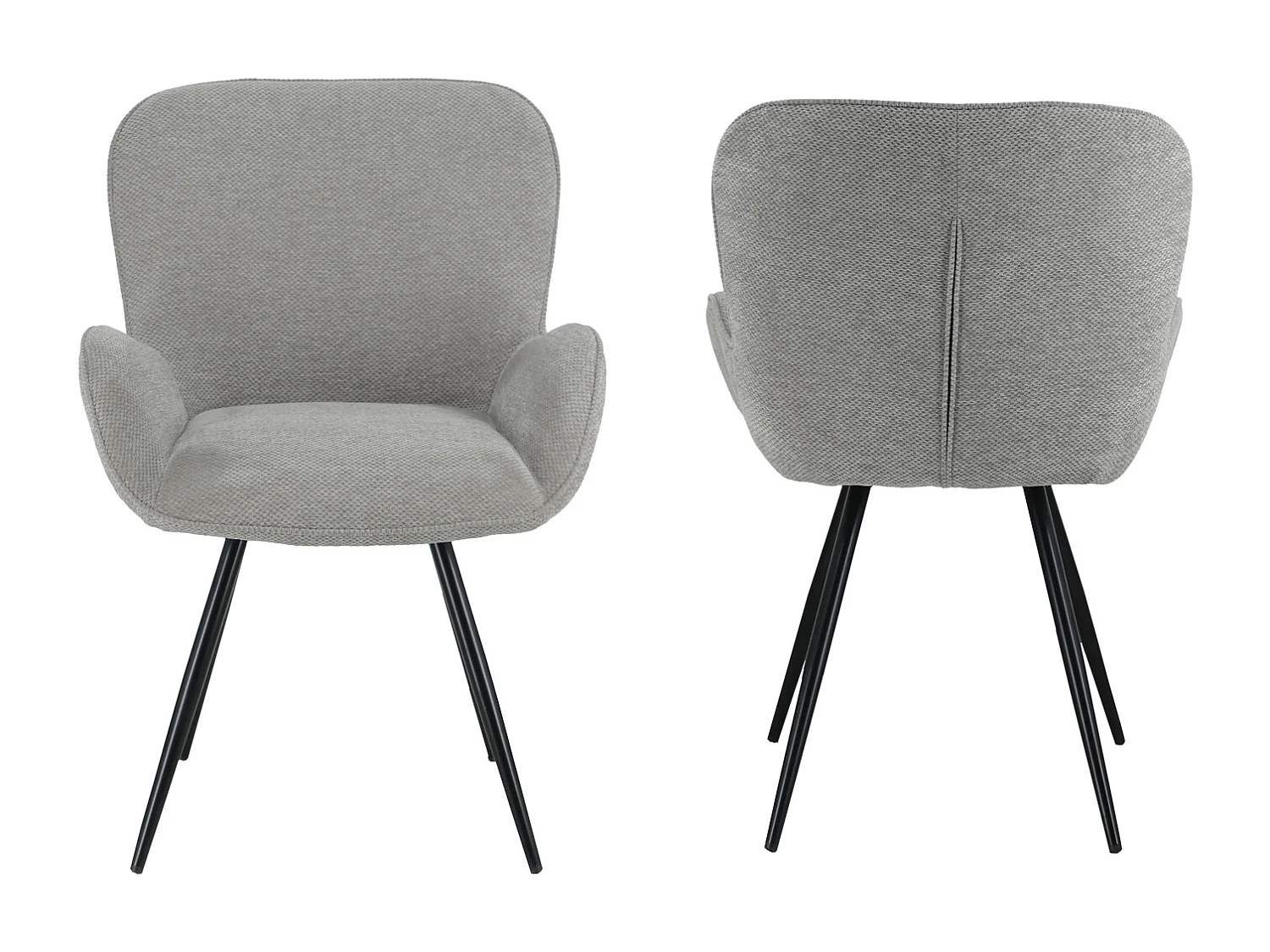 Chaise en chenille grise EVA - HAPPY GARDEN