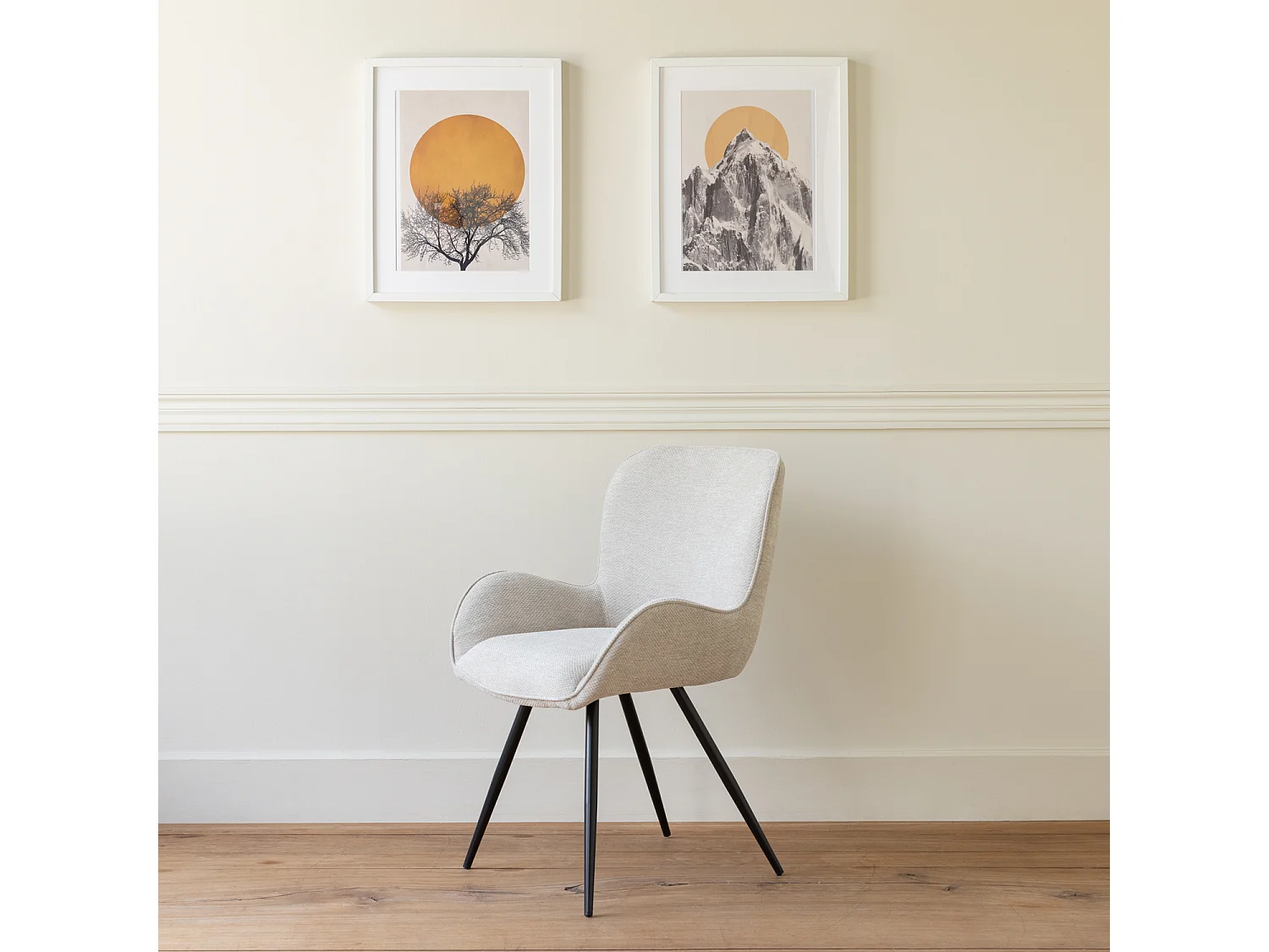 Silla de chenilla beige EVA - HAPPY GARDEN