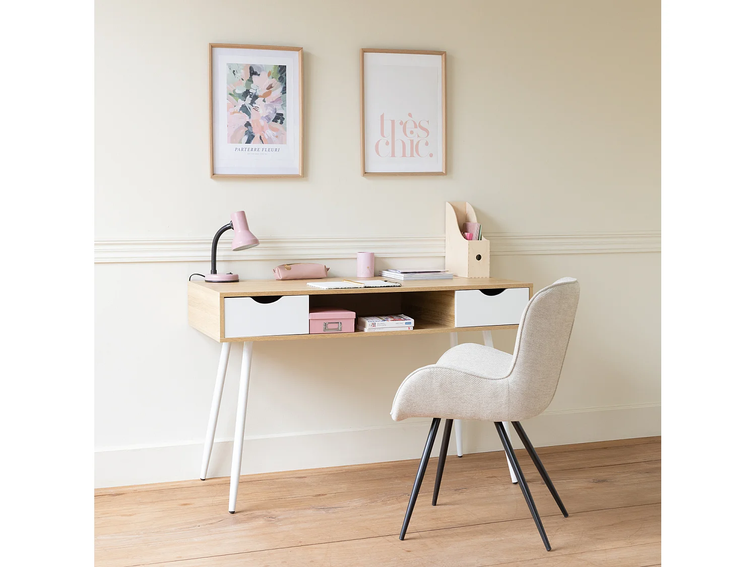 Silla de chenilla beige EVA - HAPPY GARDEN