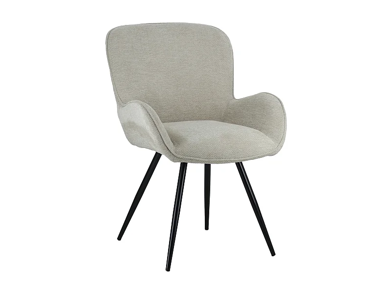 Chaise en chenille beige EVA - HAPPY GARDEN