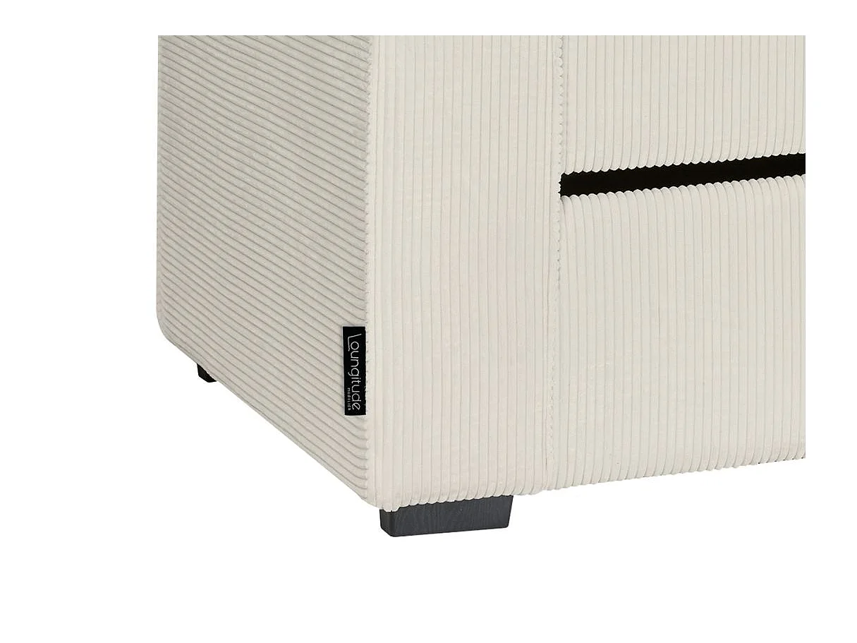 Ensemble de canapés relax électrique 2 et 3 places Charline en velours côtelés - Beige - Loungitude