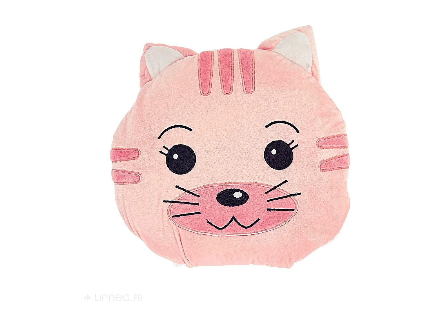 Coussin plaid 110x150 cm 100% polyester collection ANIMAUX chat rose