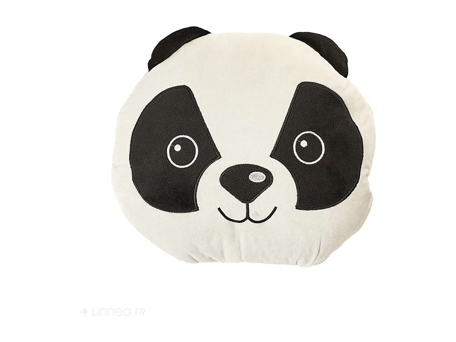 Coussin plaid 100% polyester 110x150 cm collection ANIMAUX panda noir et blanc