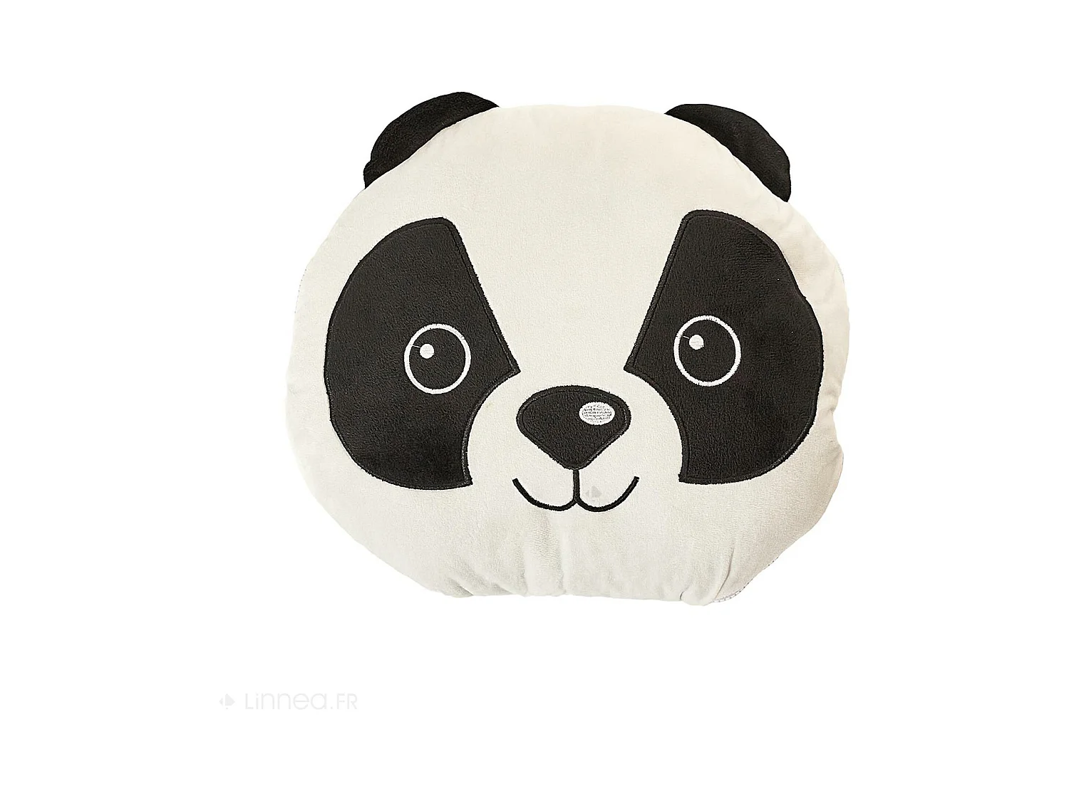 Coussin plaid 100% polyester 110x150 cm collection ANIMAUX panda noir et blanc