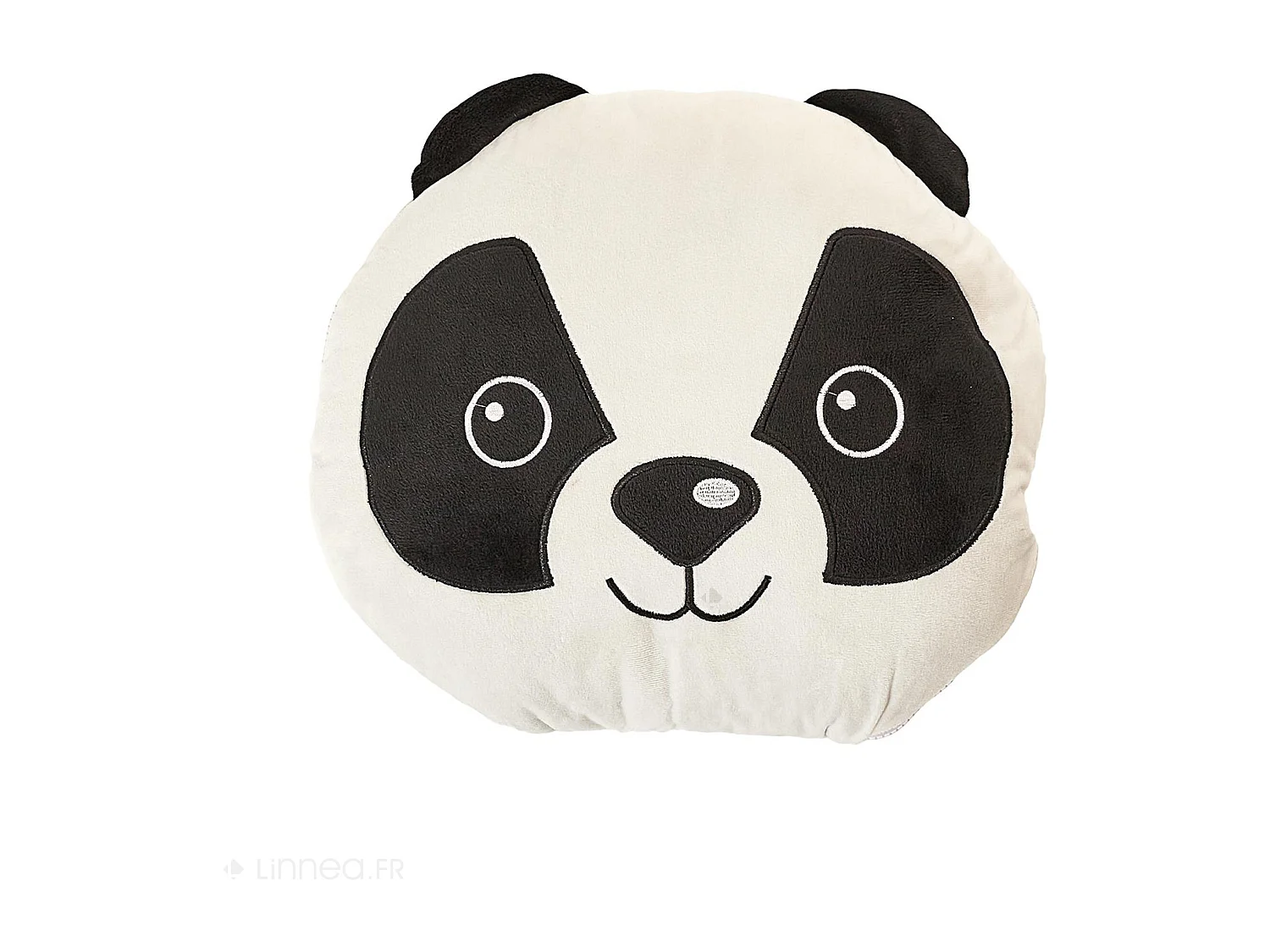 Coussin plaid 100% polyester 110x150 cm collection ANIMAUX panda noir et blanc