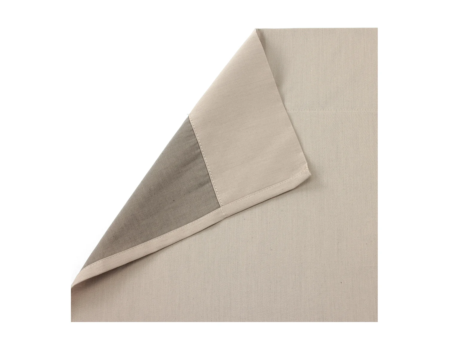 Drap plat 270x310 cm uni Satin de coton DAUPHINE Marron