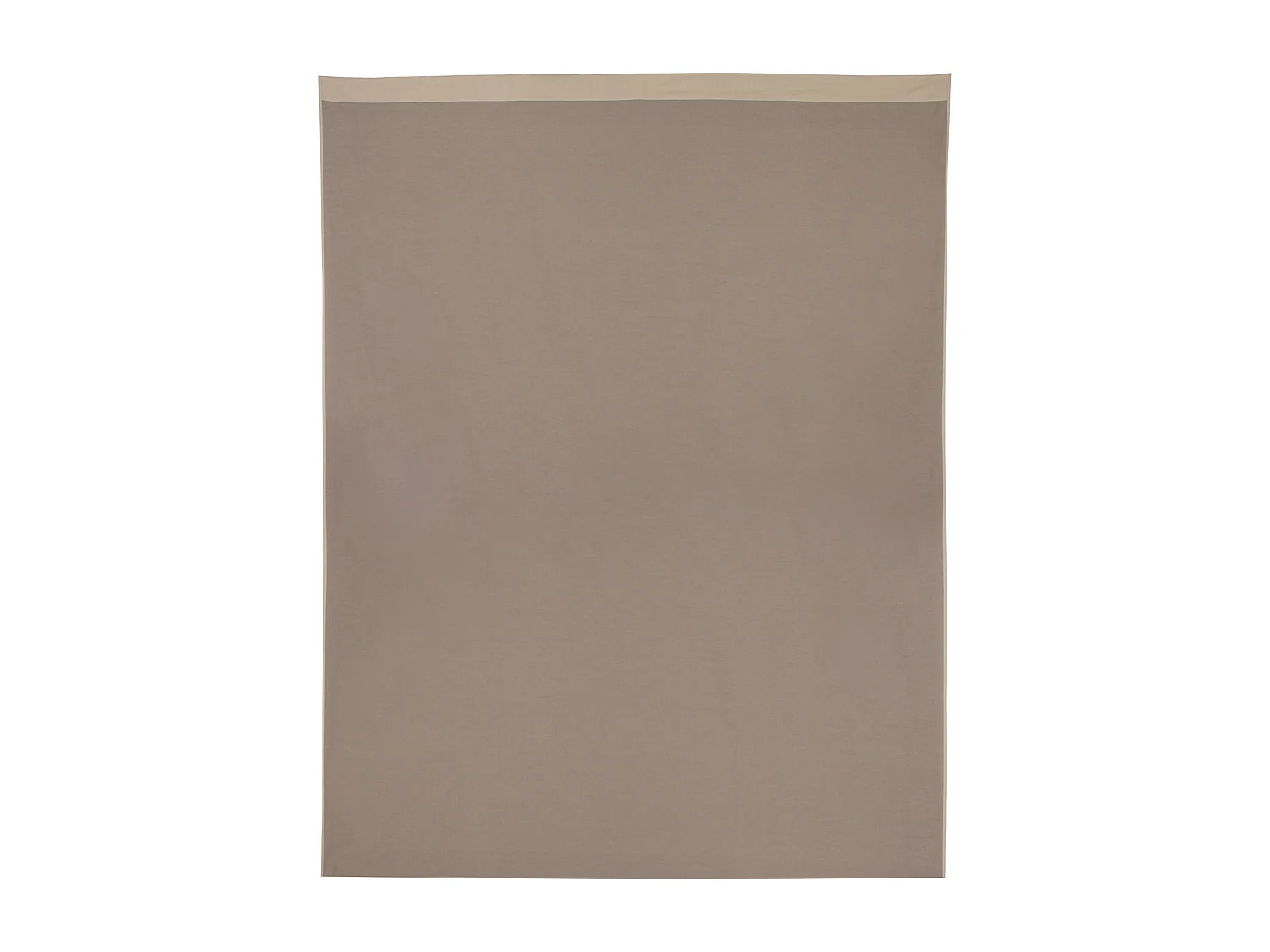 Drap plat 270x310 cm uni Satin de coton DAUPHINE Marron