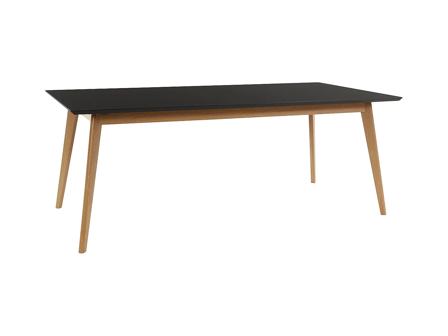 Vista | Table de repas 200 cm en Noir / Chêne