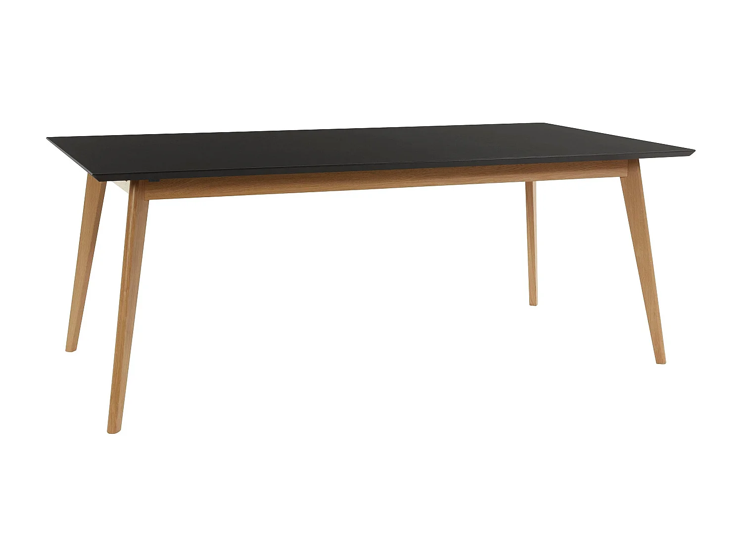 Vista | Table de repas 200 cm en Noir / Chêne