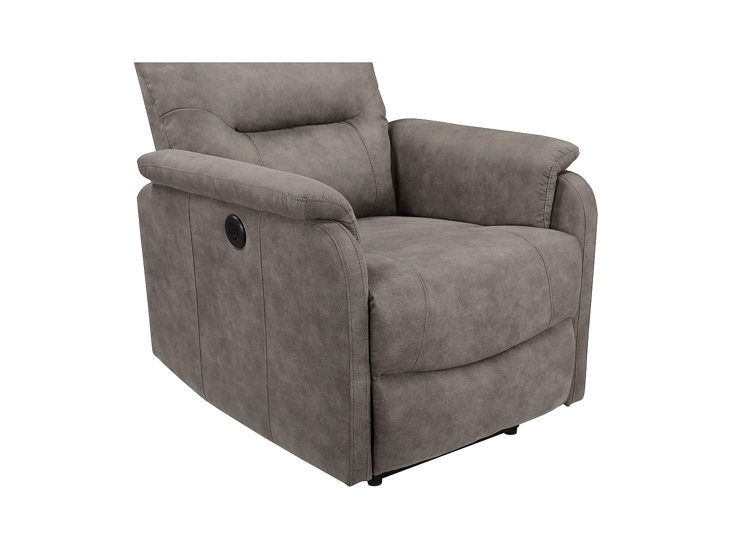 Coullon | Fauteuil de relaxation avec fonction électrique en microfibre gris