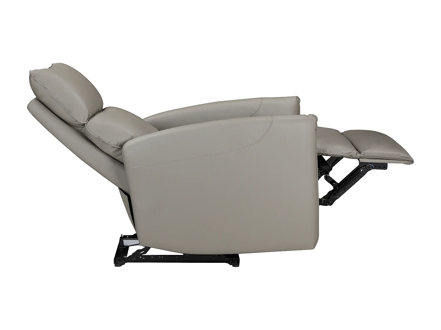 Pineto | Relaxfauteuil met elektrische functie in PU lichtgrijs