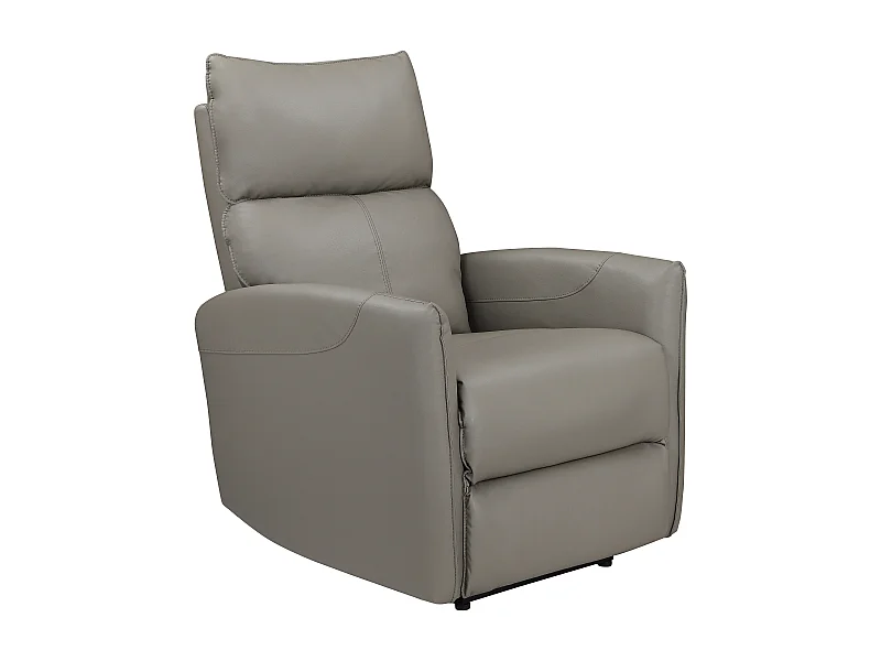 Pineto | Sillón reclinable con función eléctrica en PU gris claro