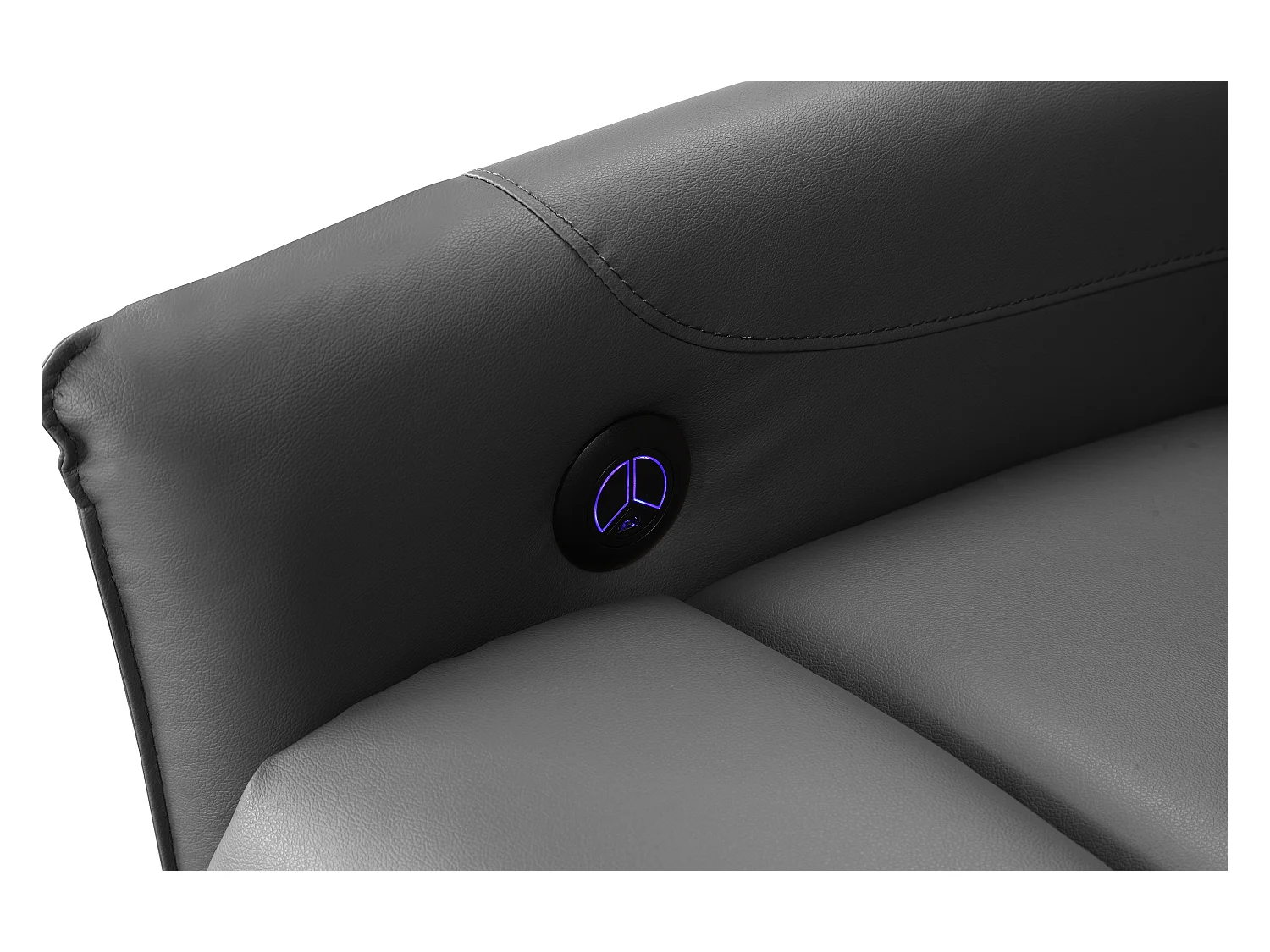 Pineto | Fauteuil de relaxation avec fonction électrique en PU anthracite