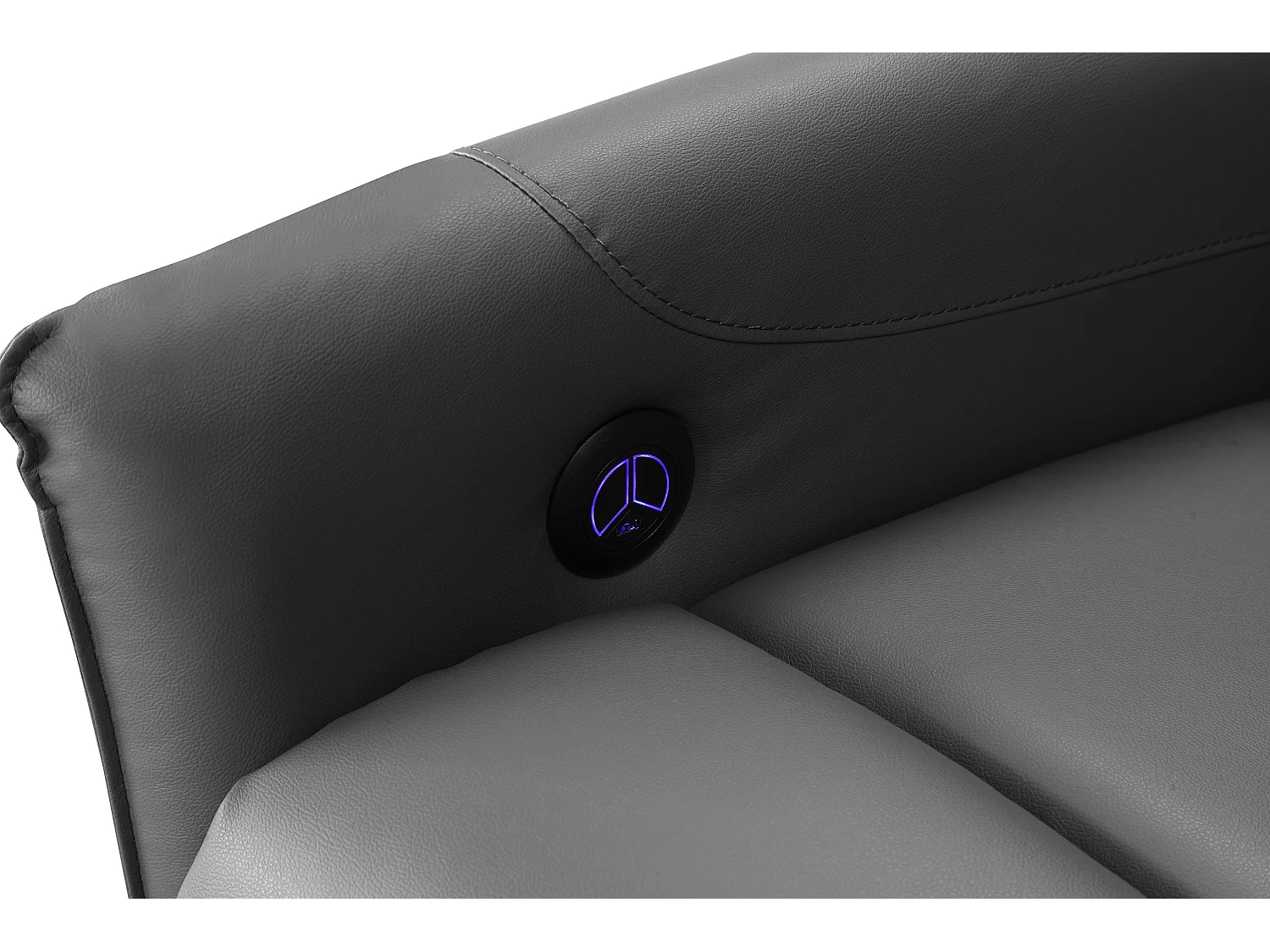 Pineto | Fauteuil de relaxation avec fonction électrique en PU anthracite