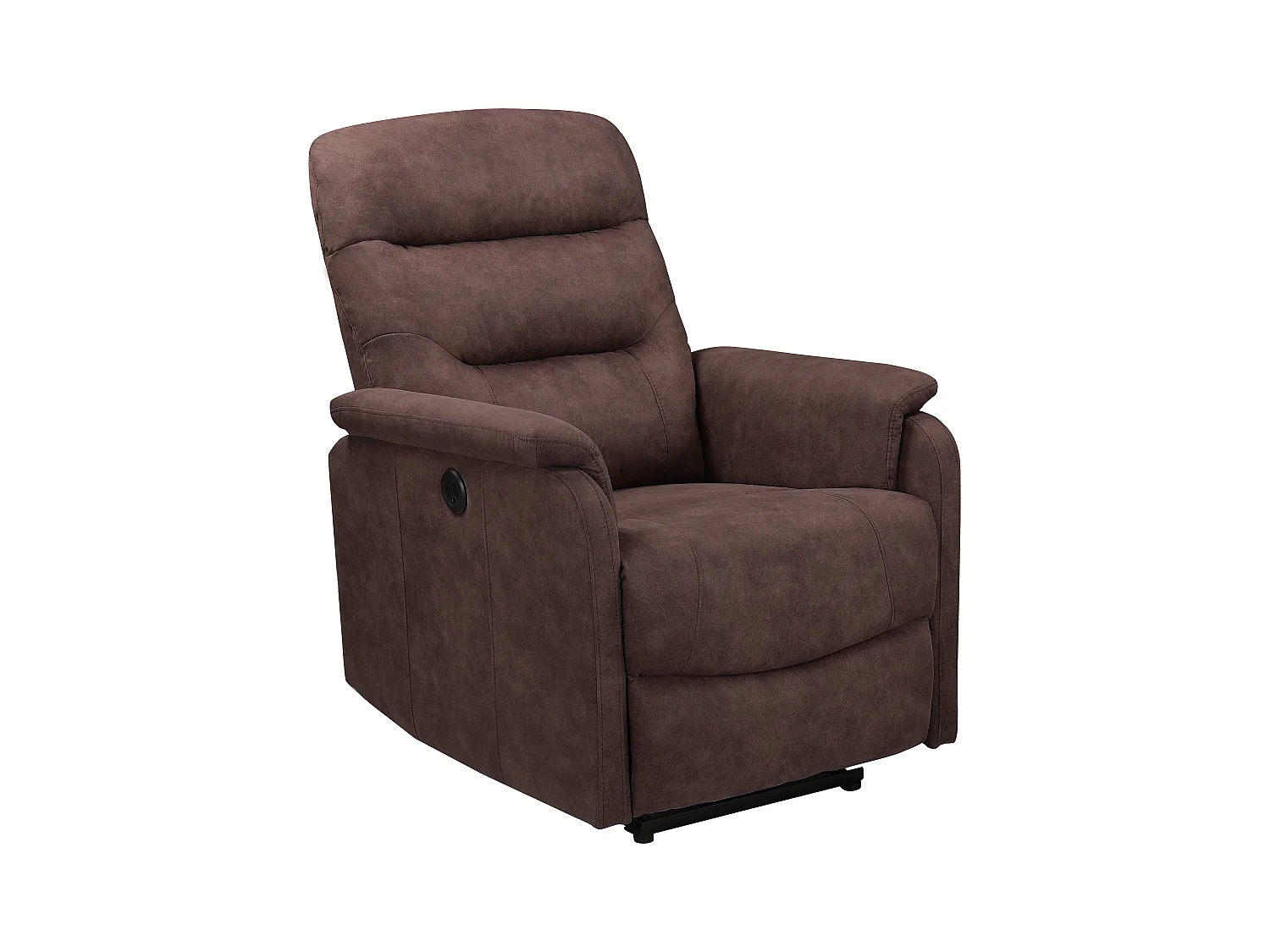 Coullon | Fauteuil de relaxation avec fonction électrique en microfibre marron foncé