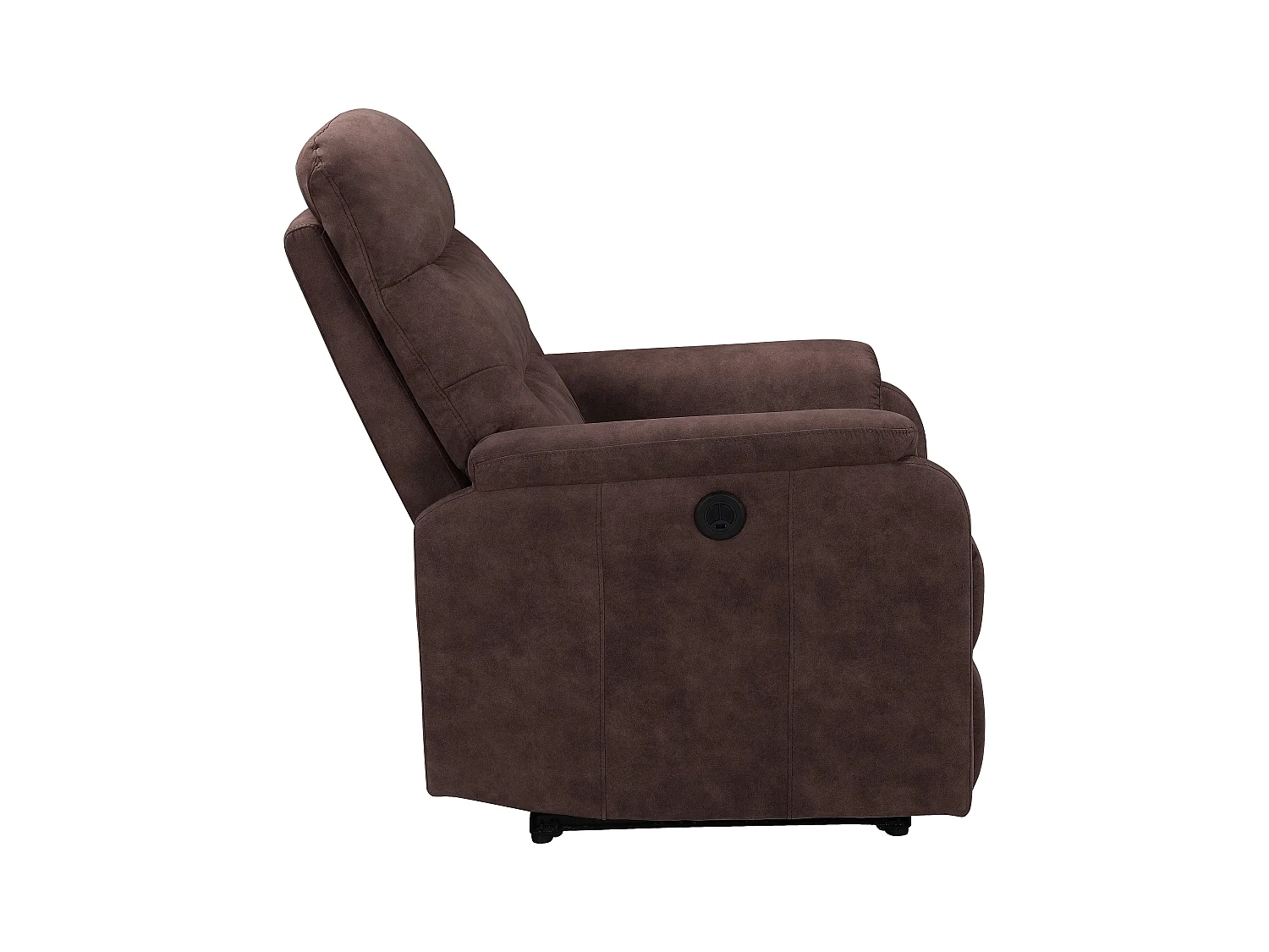 Coullon | Relaxfauteuil met elektrische functie in Microfiber Donkerbruin