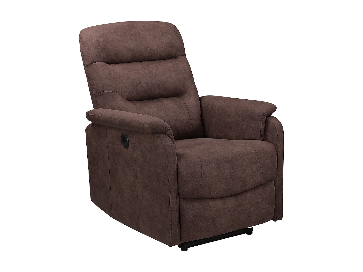 Coullon | Fauteuil de relaxation avec fonction électrique en microfibre marron foncé