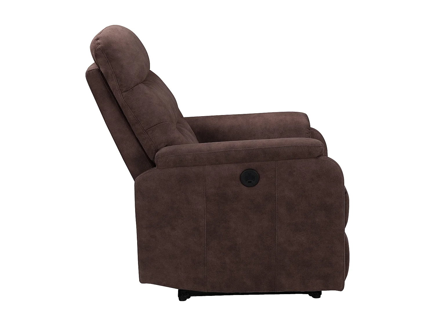 Coullon | Fauteuil de relaxation avec fonction électrique en microfibre marron foncé