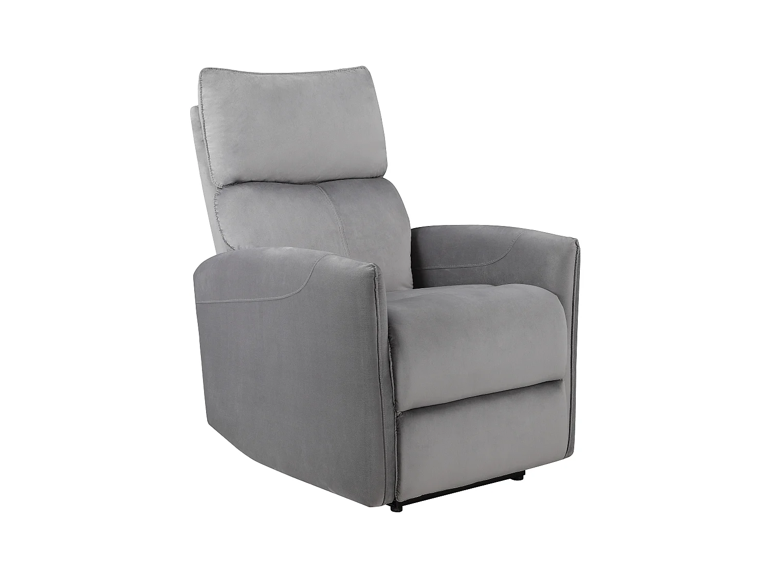 Pineto | Relaxfauteuil met elektrische functie in fluweelgrijs