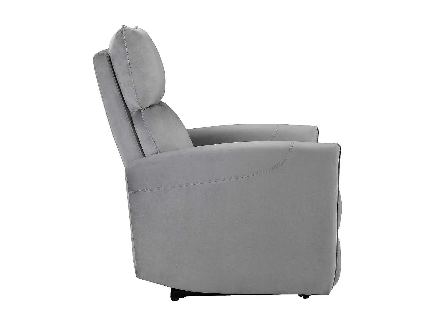 Pineto | Relaxfauteuil met elektrische functie in fluweelgrijs