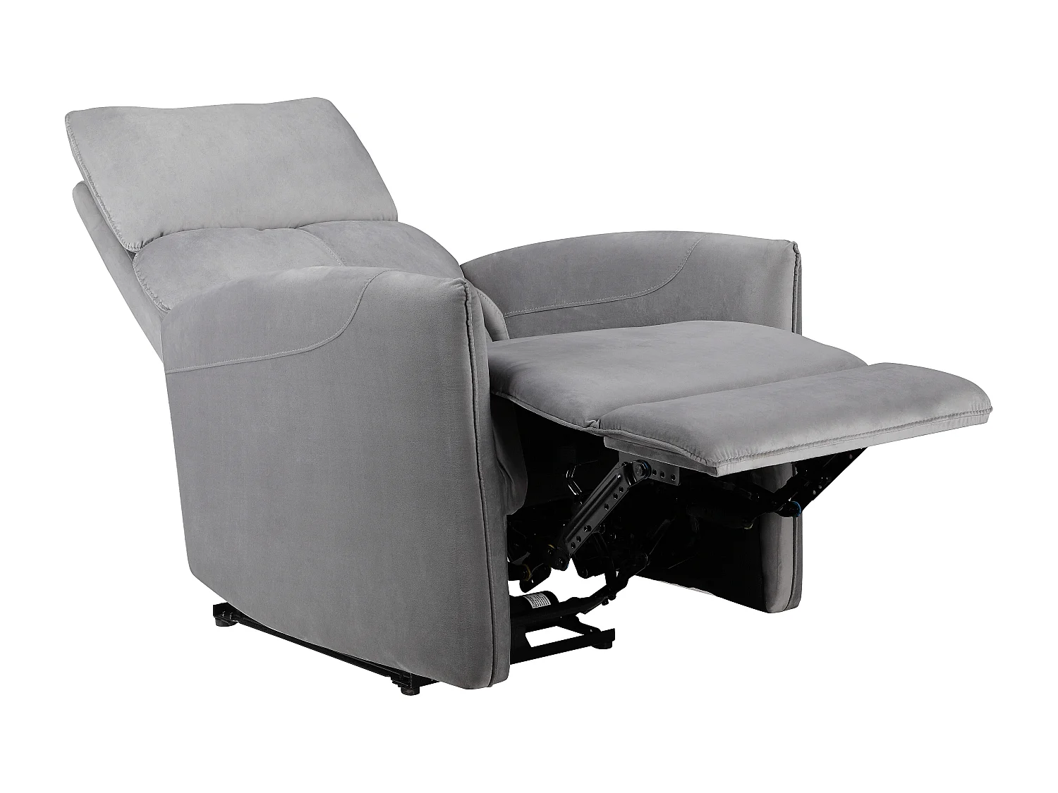 Pineto | Relaxfauteuil met elektrische functie in fluweelgrijs