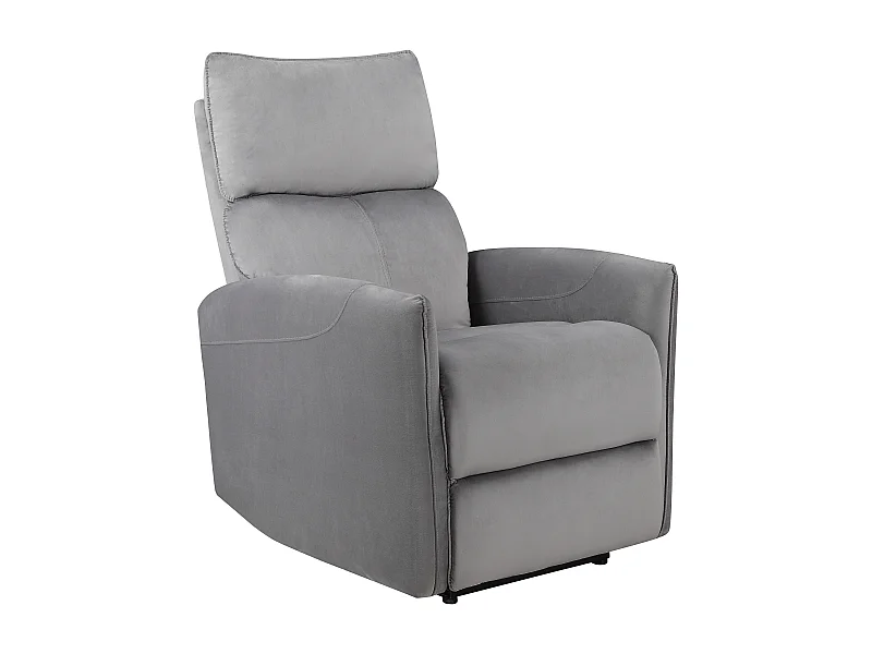 Pineto | Sillón reclinable con función eléctrica en gris terciopelo