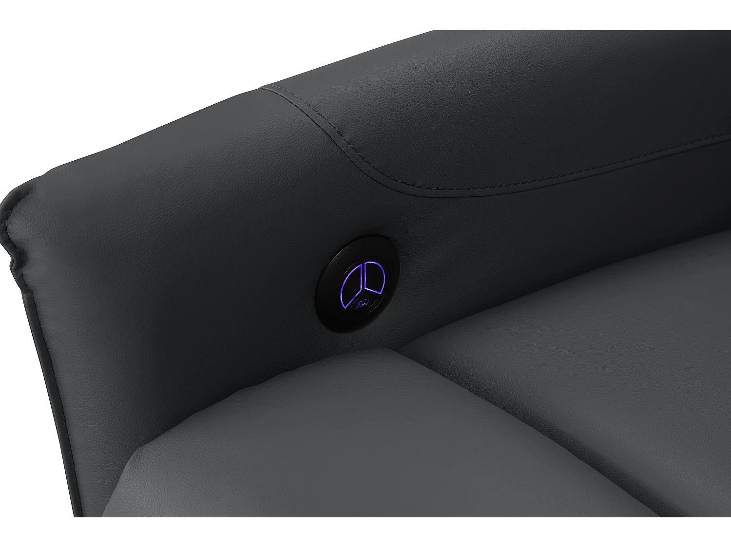 Pineto | Ruhesessel mit elektrischer Funktion in PU Schwarz