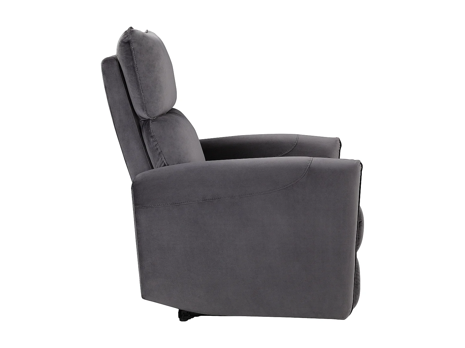 Pineto | Fauteuil de relaxation avec fonction électrique en velours anthracite
