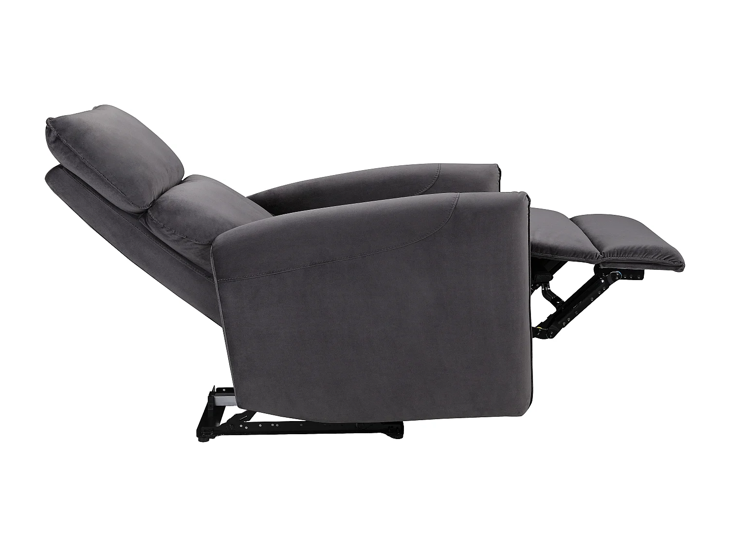 Pineto | Fauteuil de relaxation avec fonction électrique en velours anthracite
