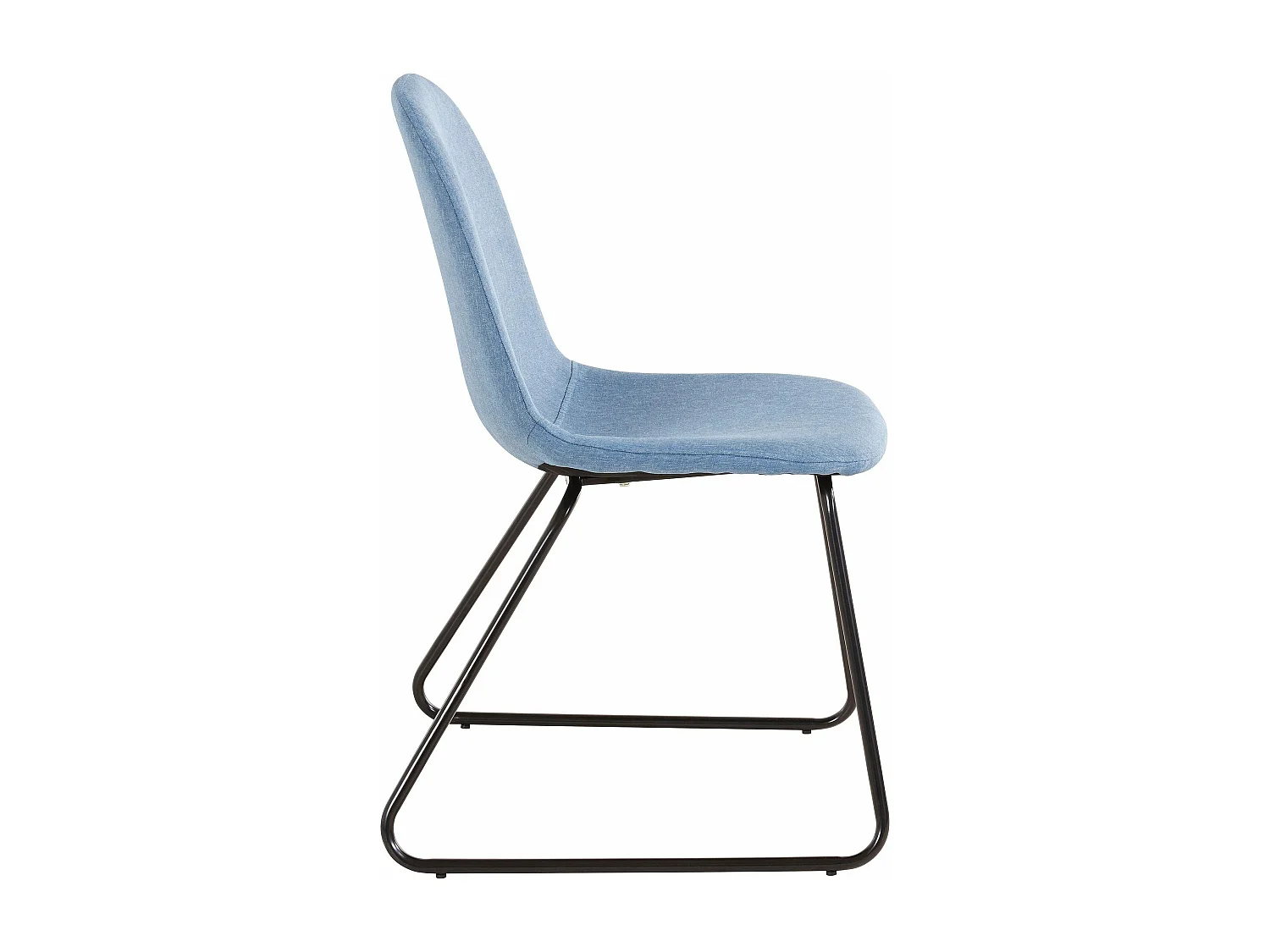 Colby | Eetkamerstoel in jeansblauwe stof, 4 stuks