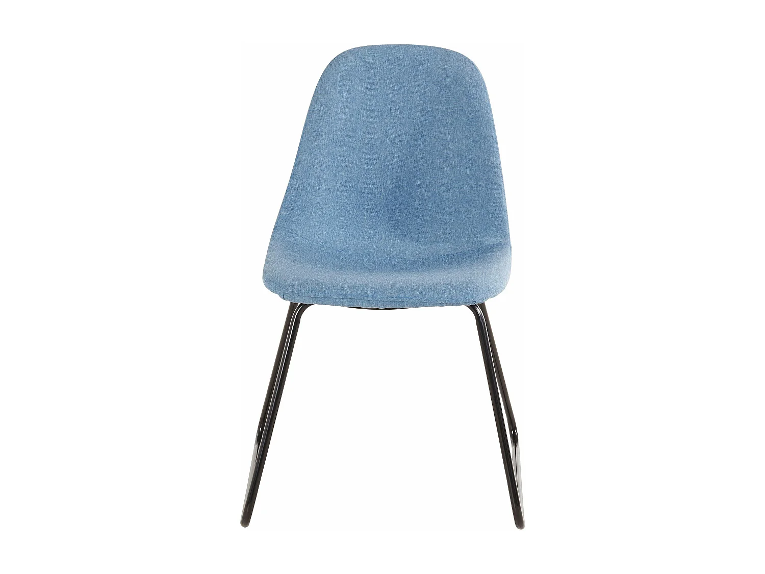 Colby | Fauteuil de salle à manger en tissu Jeansblue, 4 pièces