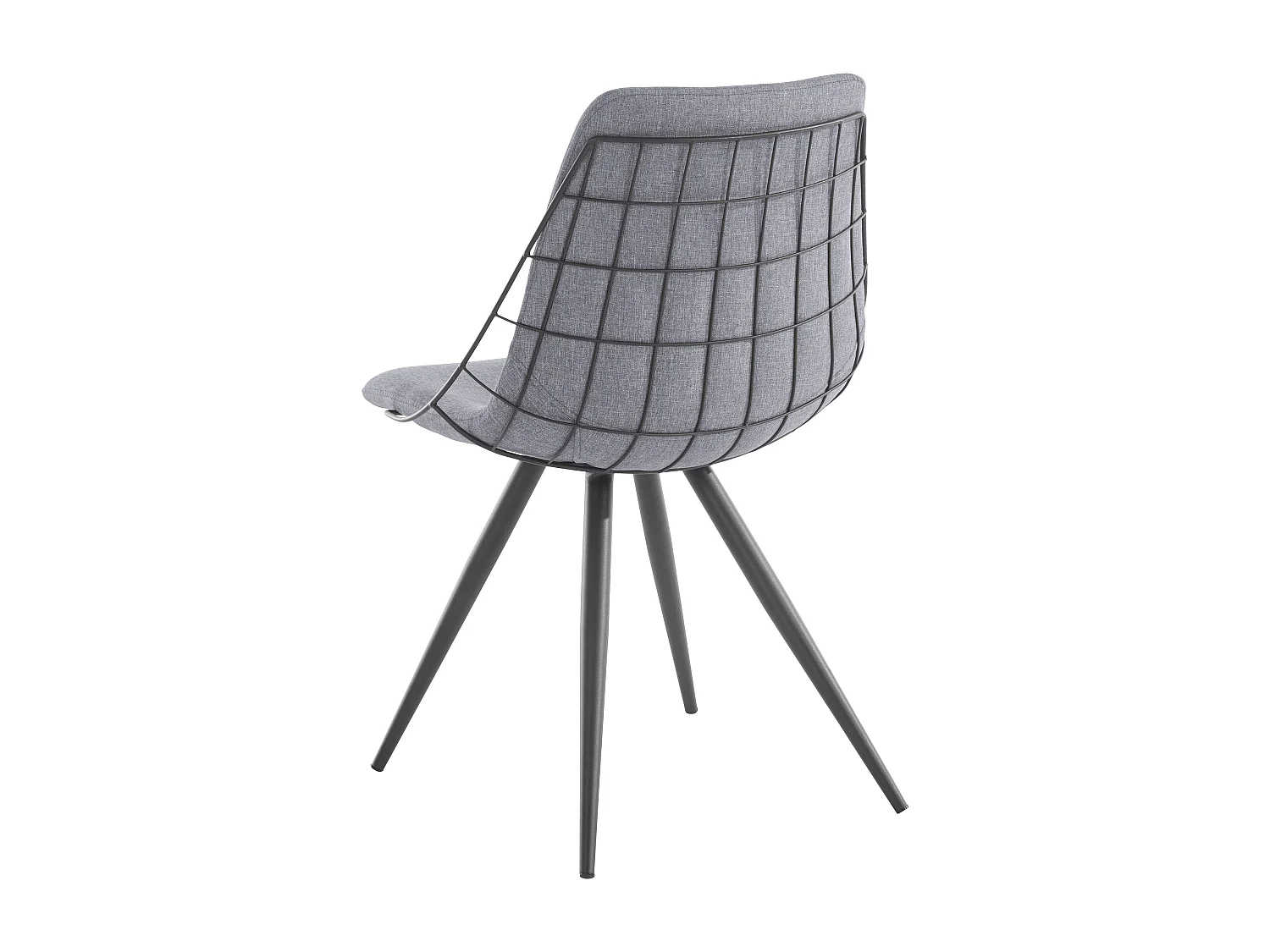 Esme | Fauteuil de salle à manger en anthracite, 2 pièces