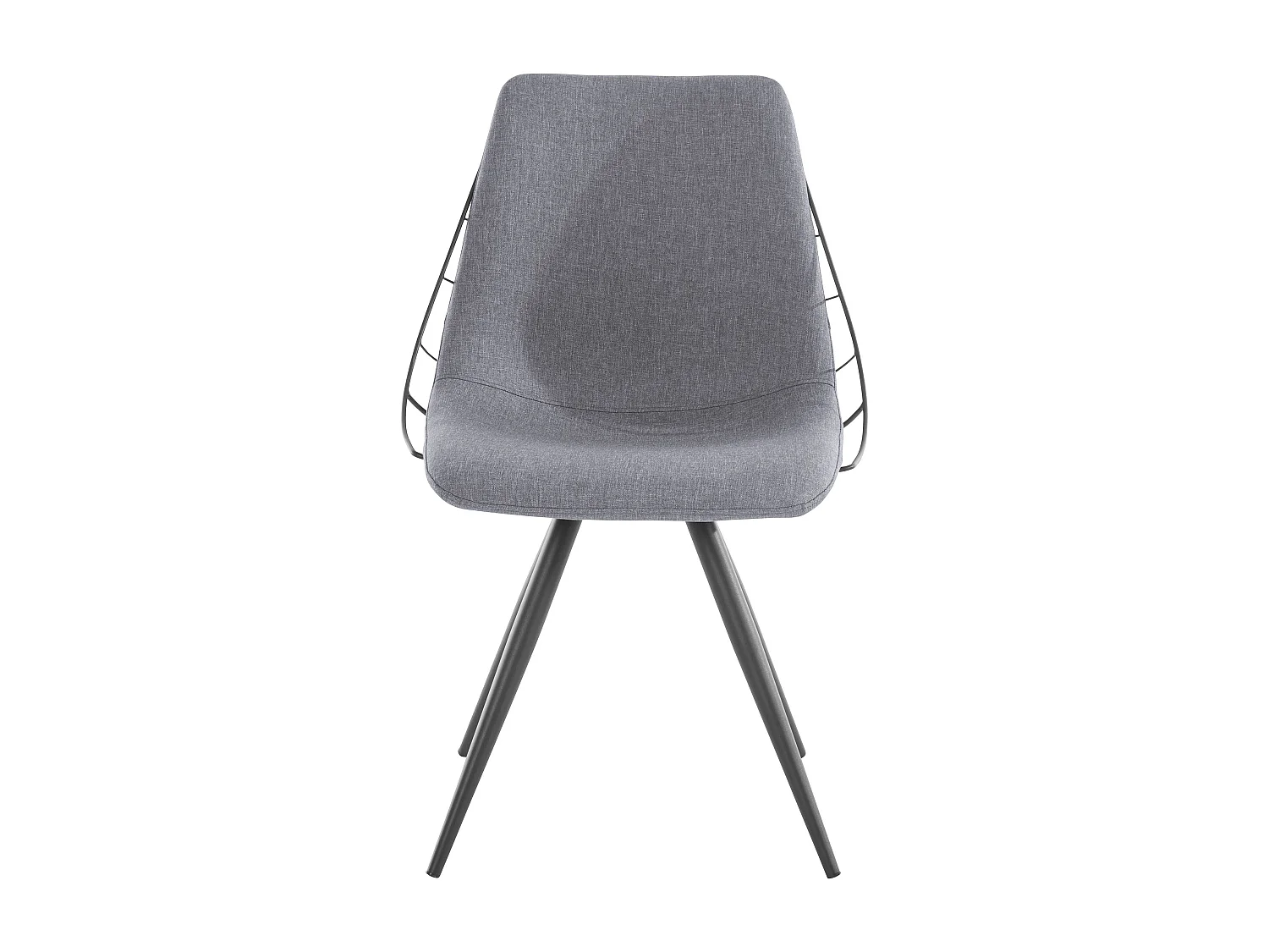 Esme | Fauteuil de salle à manger en anthracite, 2 pièces