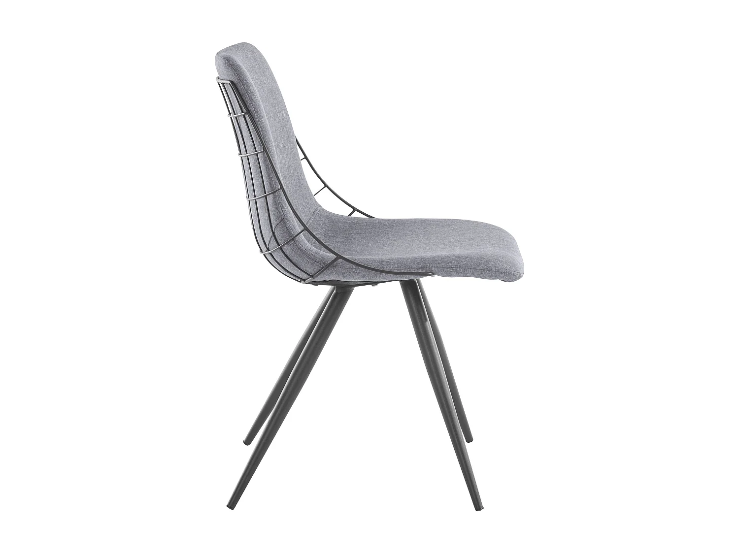 Esme | Fauteuil de salle à manger en anthracite, 2 pièces