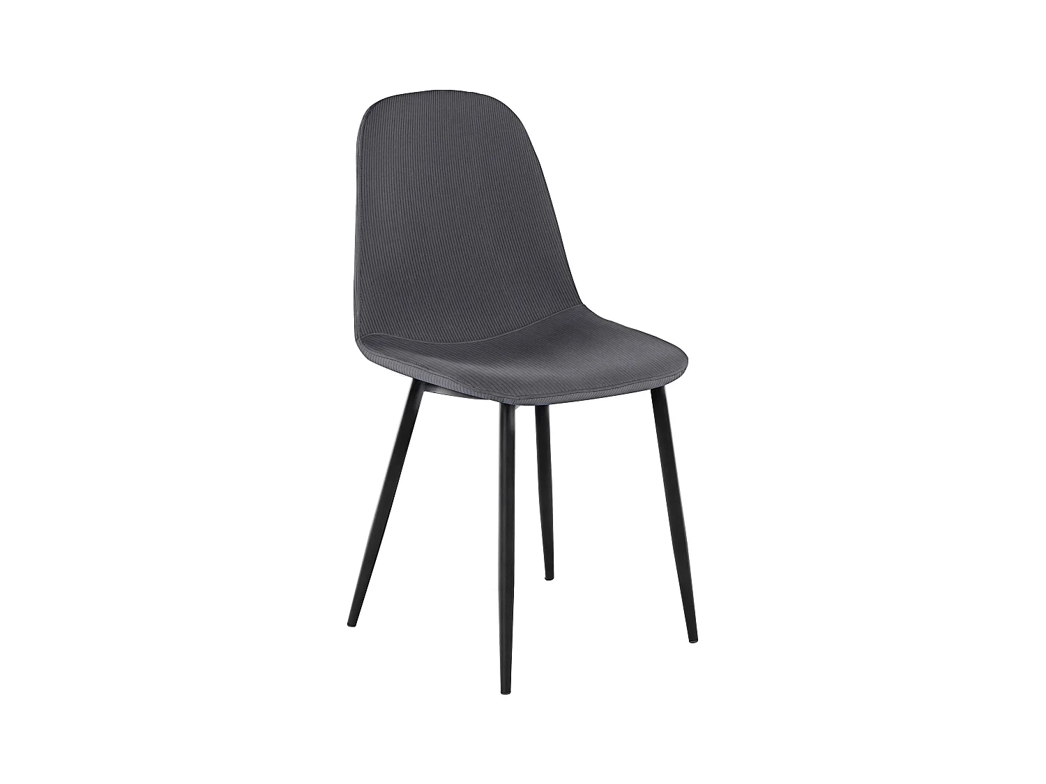 Miller | Lot de 2 chaises en tissu anthracite