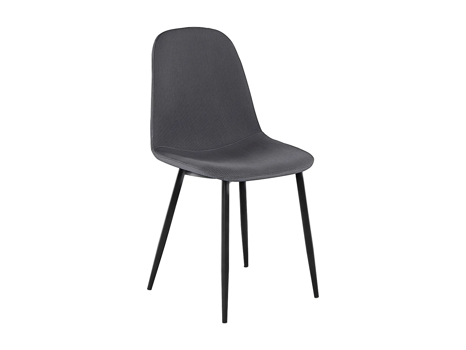 Miller | Lot de 2 chaises en tissu anthracite