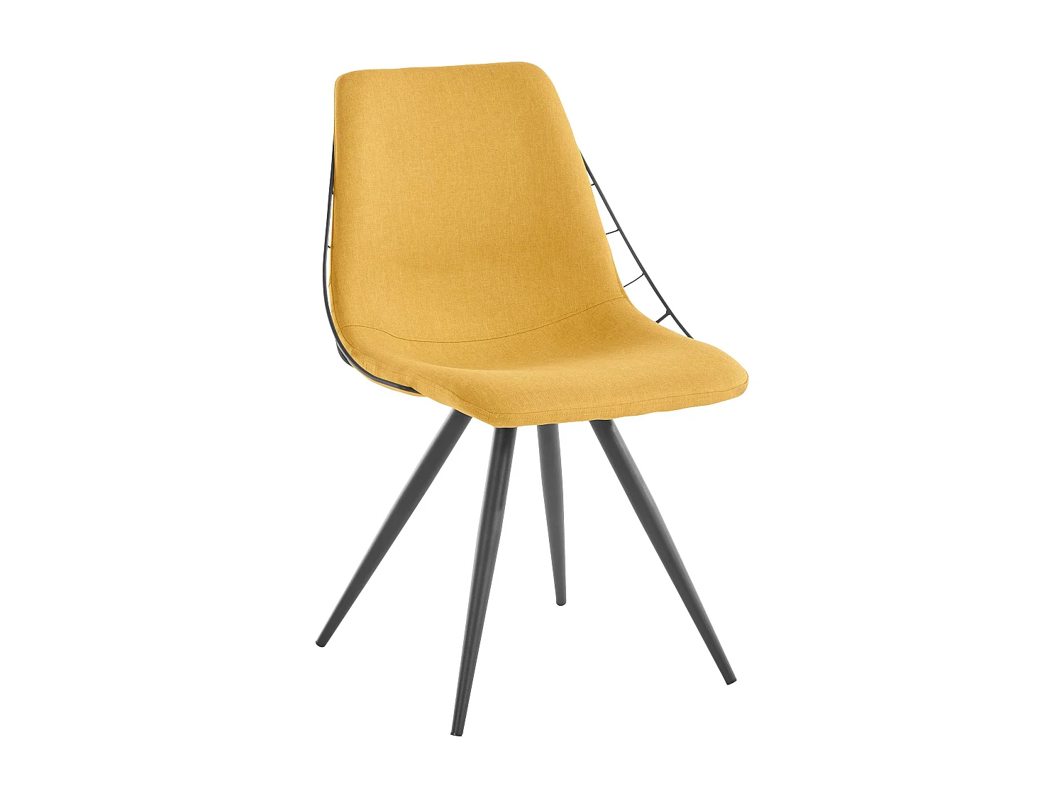 Esme | Silla de comedor en color mostaza, Pack de 2