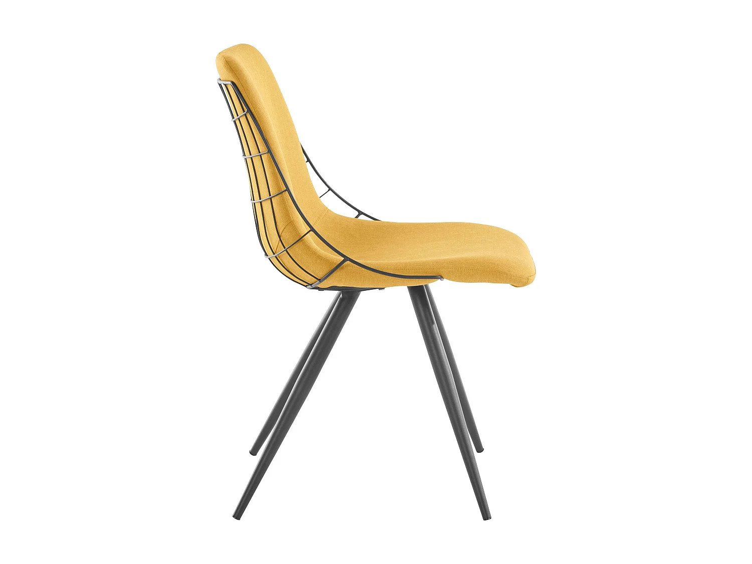 Esme | Chaise de salle à manger en couleur moutarde, 2 Pack