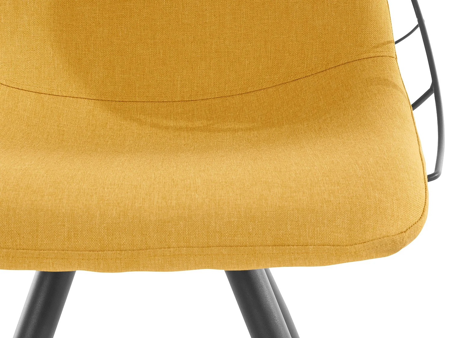 Esme | Chaise de salle à manger en couleur moutarde, 2 Pack
