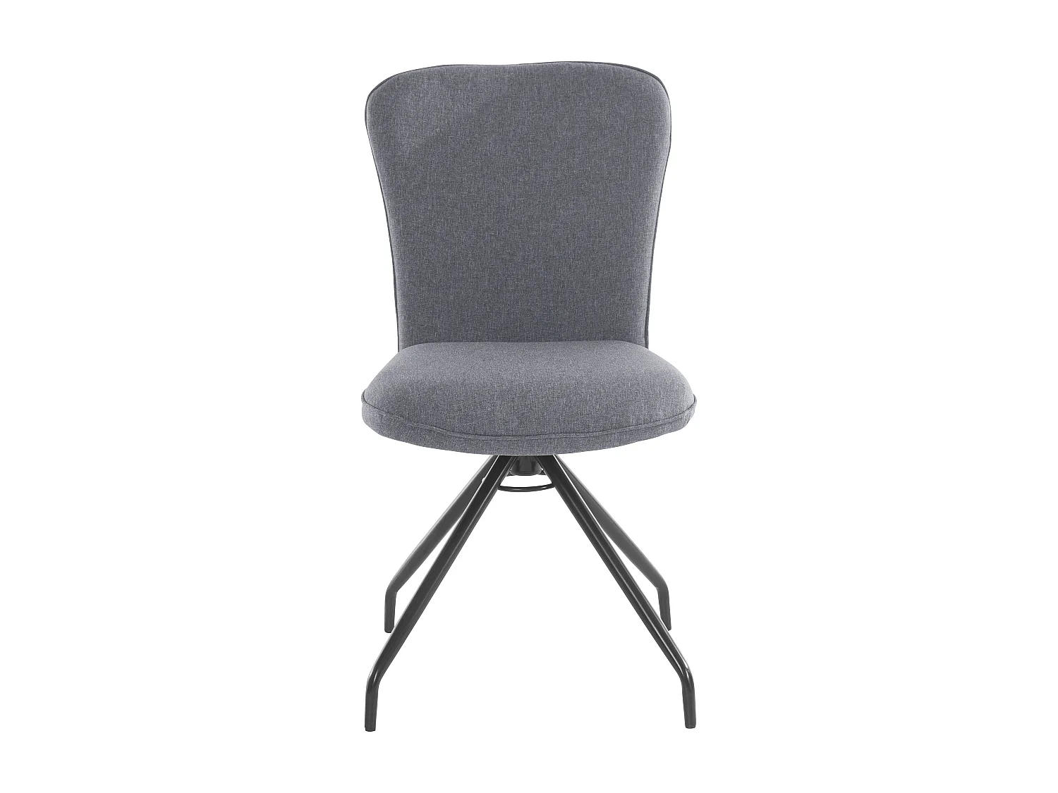 Carla | Fauteuil de salle à manger en tissu Antracite, 2 pièces