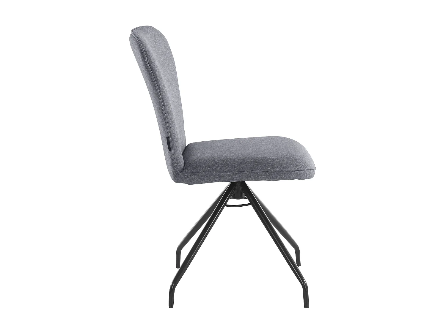 Carla | Fauteuil de salle à manger en tissu Antracite, 2 pièces