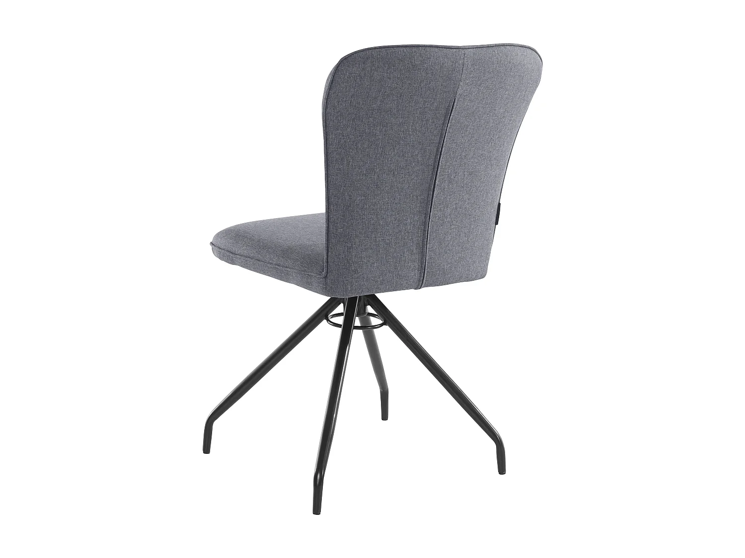 Carla | Fauteuil de salle à manger en tissu Antracite, 2 pièces