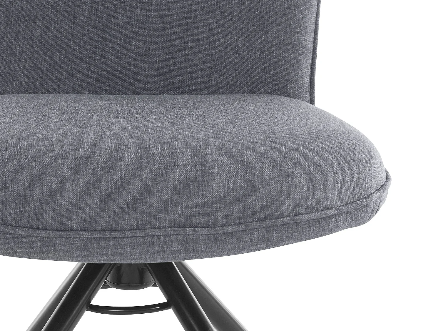 Carla | Fauteuil de salle à manger en tissu Antracite, 2 pièces