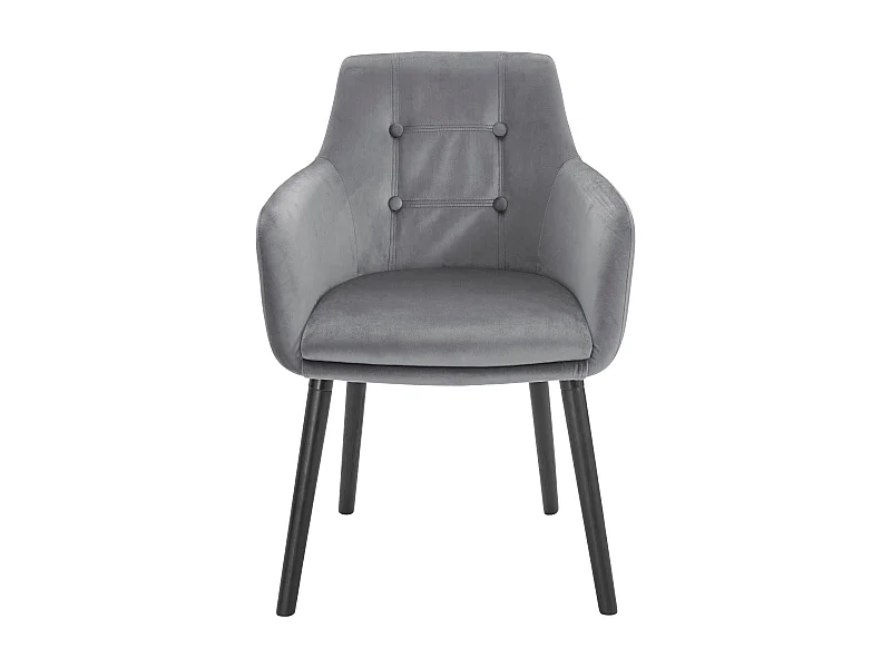 Bradford | Chaise de salle à manger en velours gris