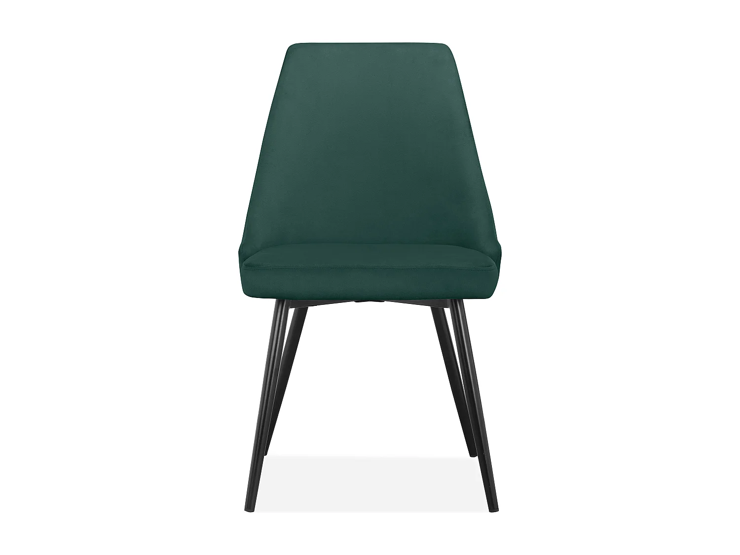 Natascha | Sedia da pranzo in velluto verde scuro 2 Pack