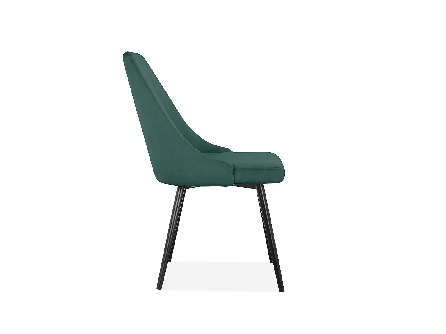 Natascha | Lot de 2 chaises en velours vert foncé