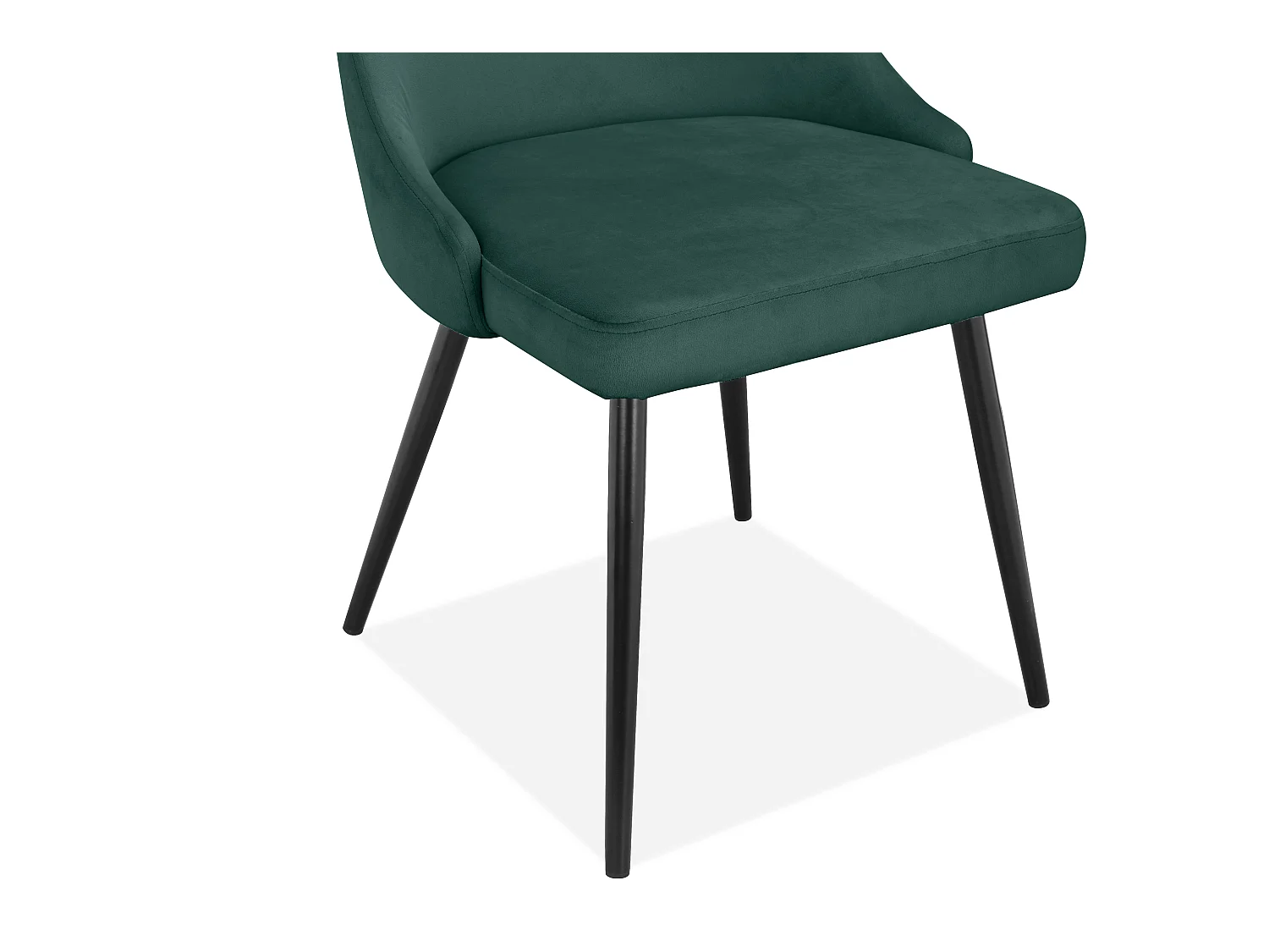 Natascha | Lot de 2 chaises en velours vert foncé