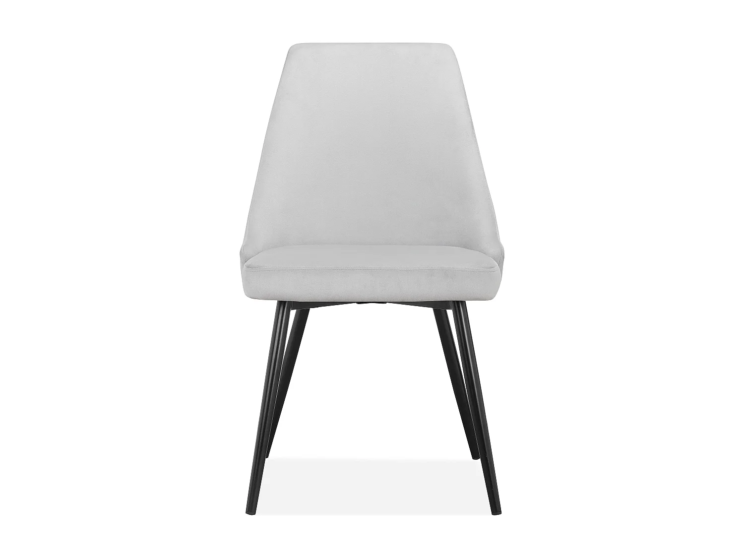 Natascha | Eetkamerstoel in fluweel lichtgrijs 2 Pack