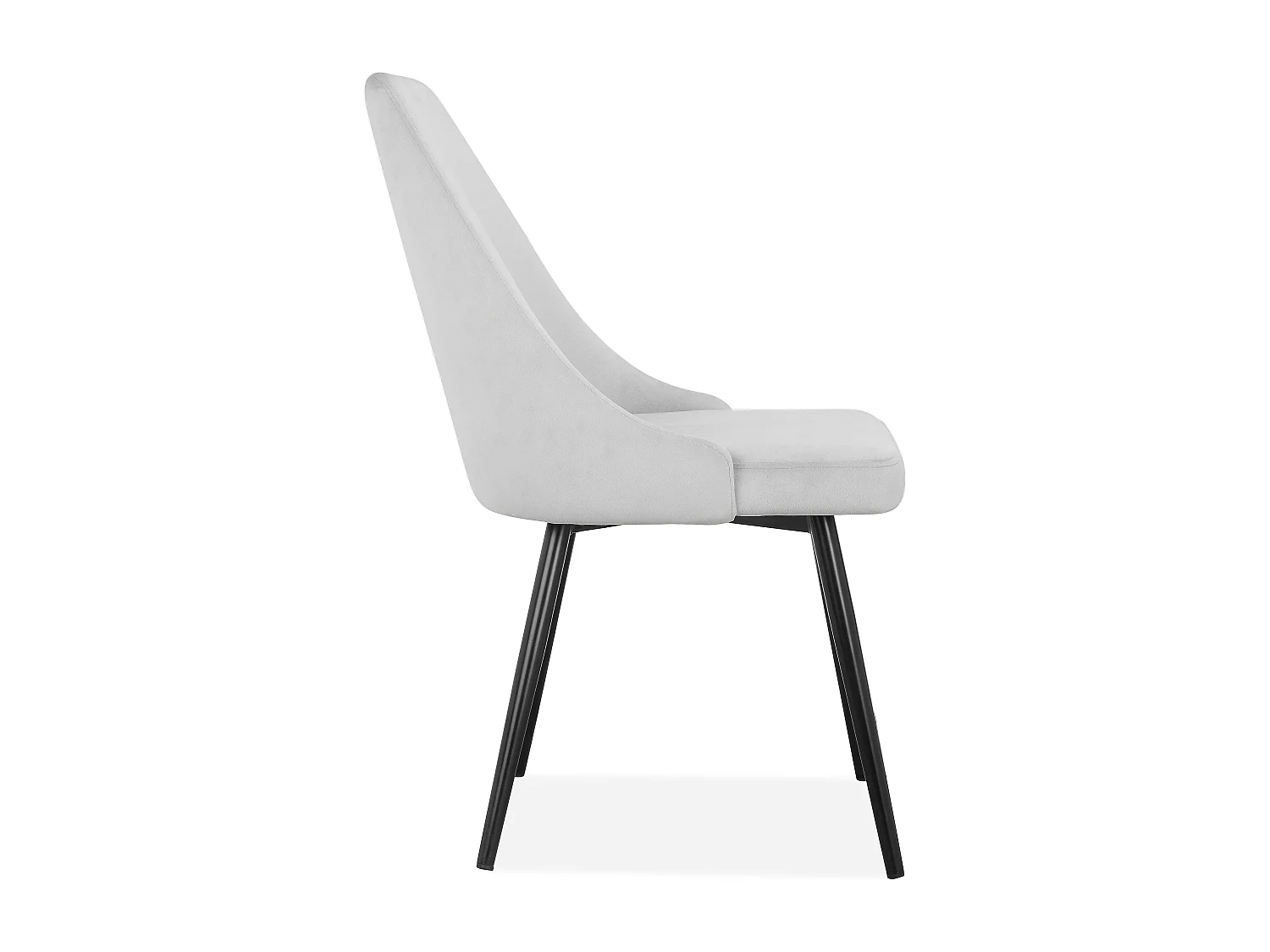 Natascha | Eetkamerstoel in fluweel lichtgrijs 2 Pack