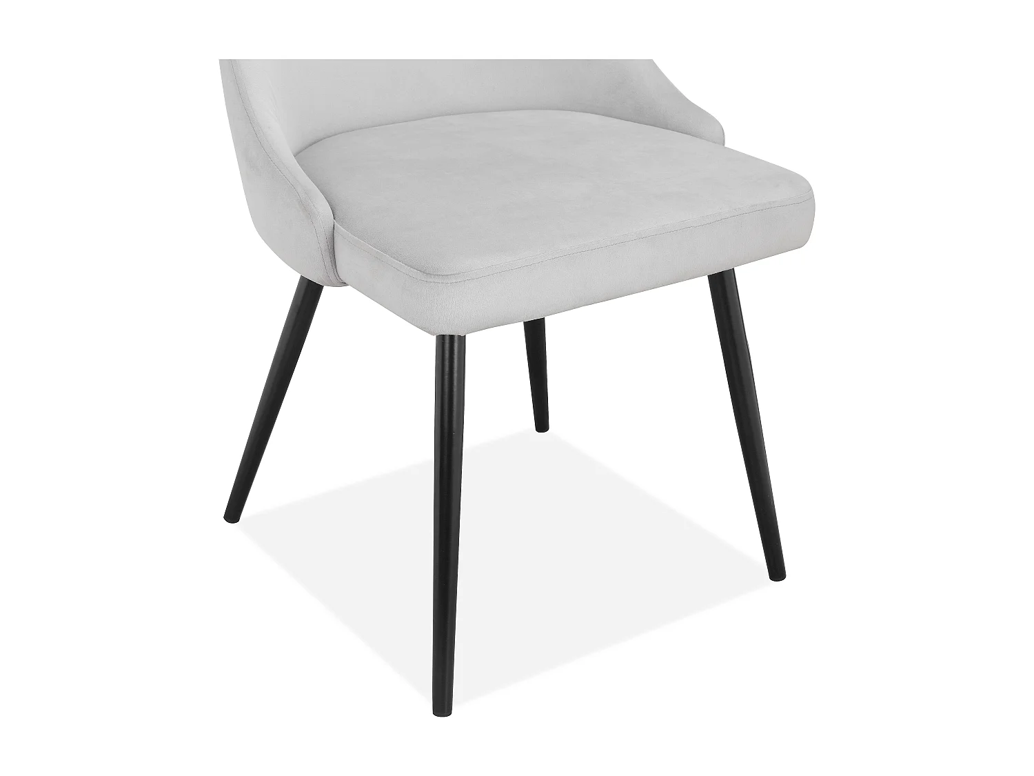 Natascha | Eetkamerstoel in fluweel lichtgrijs 2 Pack